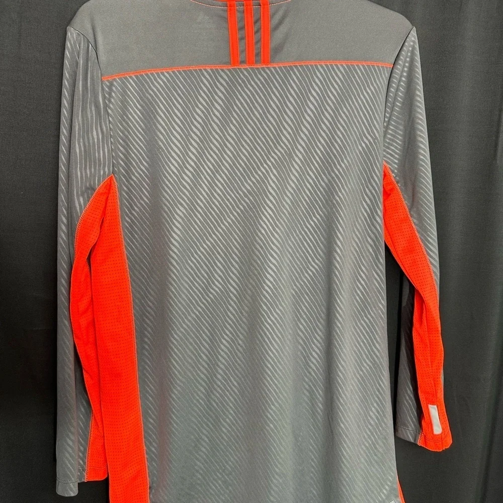 Adidas Gray and Red Long Sleeve Shirt size 14/16 pre owned Exellent condition
